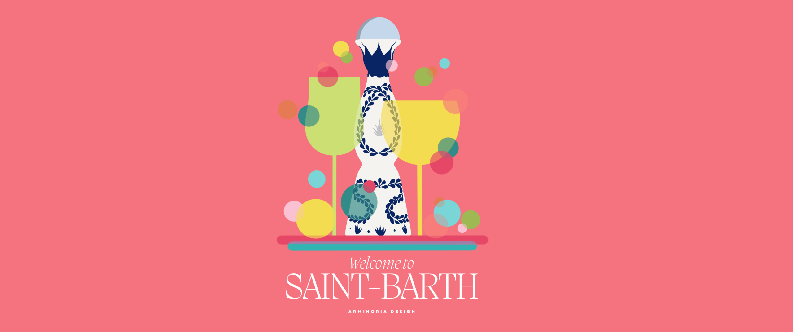 Projet Saint Barth | Bannière réalisée par Arminoria - Fond corail