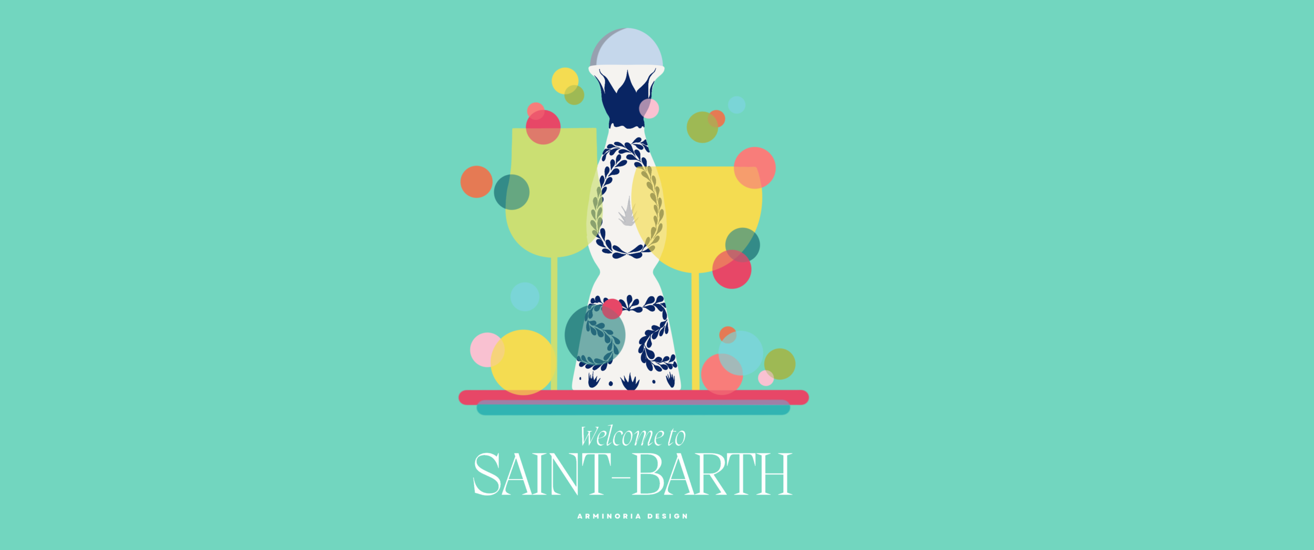 Projet Saint Barth | Bannière réalisée par Arminoria - Fond Emeraude glacée