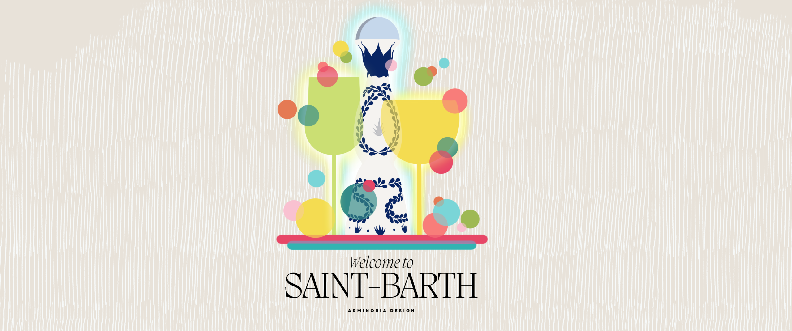 Projet Saint Barth | Bannière réalisée par Arminoria - Fond beige